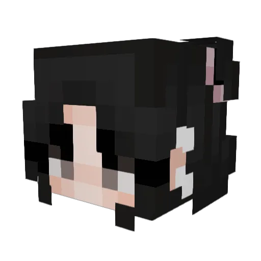 Kisumami Minecraft avatar head, 3D render