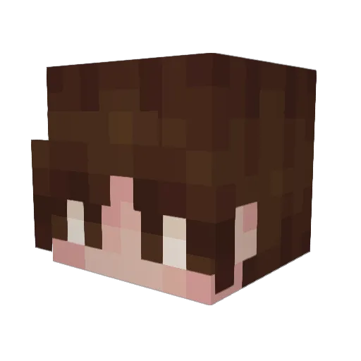 Kit3a Minecraft avatar head, 3D render