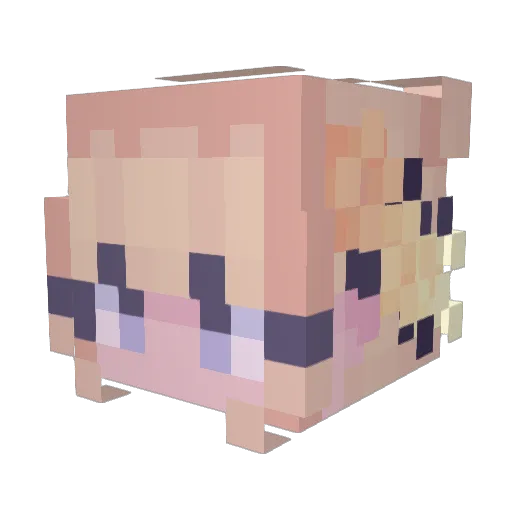KitBit_02 Minecraft avatar head, 3D render