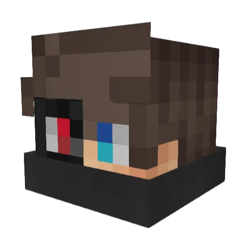 KitCatYT Minecraft avatar head, 3D render