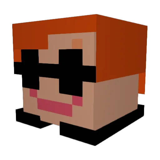 KitGamer10 Minecraft avatar head, 3D render