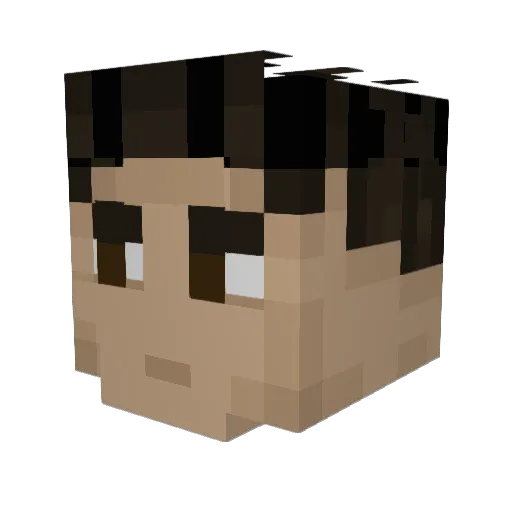 KitKast Minecraft avatar head, 3D render