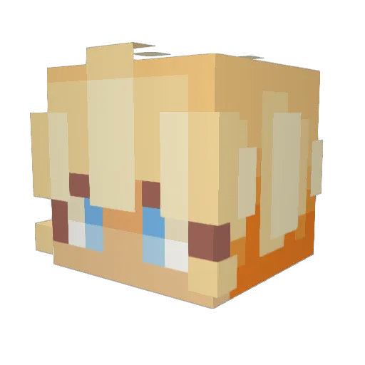 KitKat0606 Minecraft avatar head, 3D render