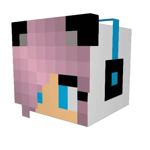 KitKat1398 Minecraft avatar head, 3D render