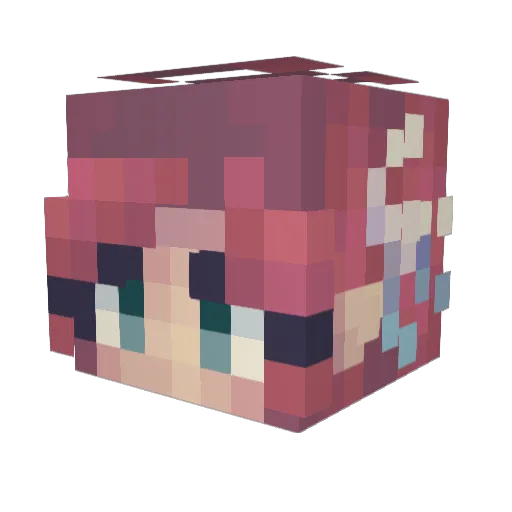 KitKat800 Minecraft avatar head, 3D render