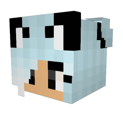 KitKatBeany Minecraft avatar head, 3D render