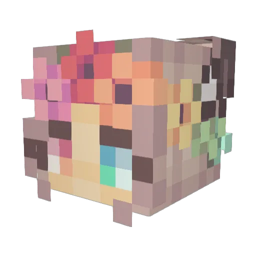 KitKatFly Minecraft avatar head, 3D render