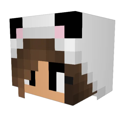 KitKatKatie01 Minecraft avatar head, 3D render