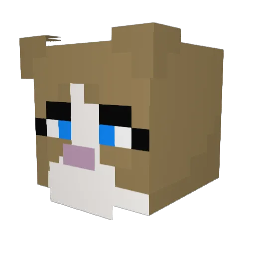 KitKatKlash Minecraft avatar head, 3D render