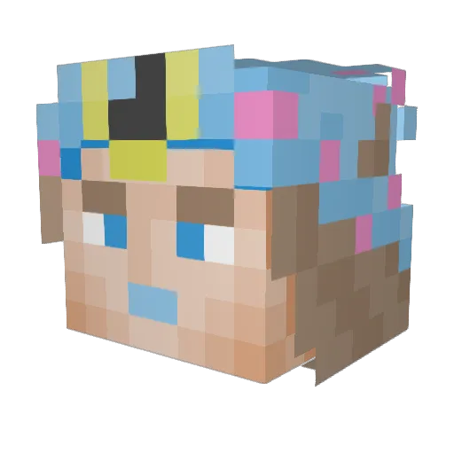 KitKatKot25 Minecraft avatar head, 3D render