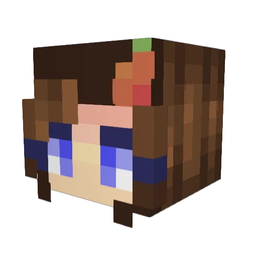 KitKaty2 Minecraft avatar head, 3D render
