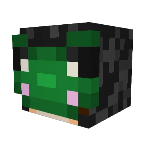 KitPlatonic Minecraft avatar head, 3D render
