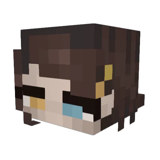 KitTornado_ Minecraft avatar head, 3D render