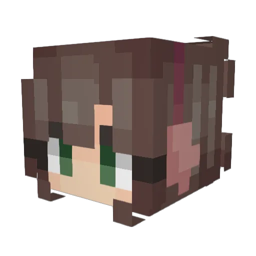Kit_G01 Minecraft avatar head, 3D render