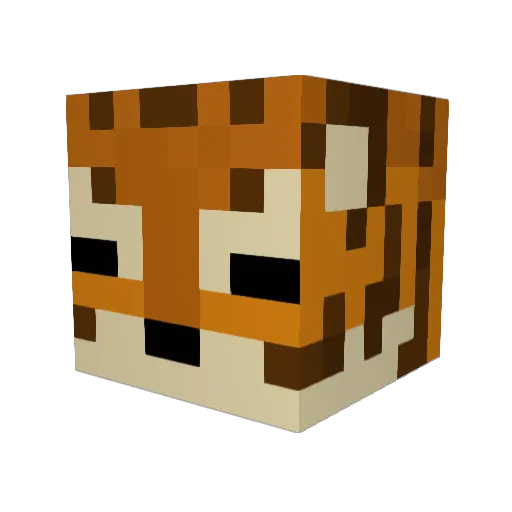Kit_K9 Minecraft avatar head, 3D render