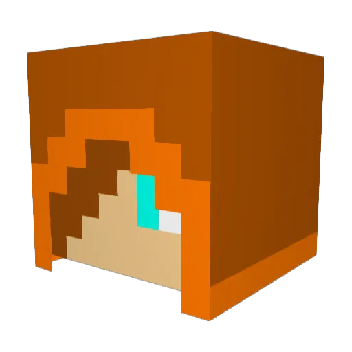 Kit_Kito Minecraft avatar head, 3D render
