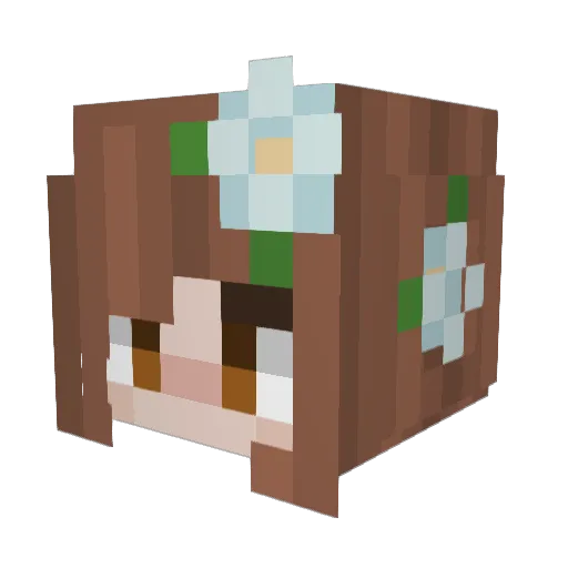 Kit_kat243 Minecraft avatar head, 3D render
