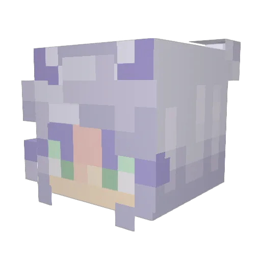 KitaCat08 Minecraft avatar head, 3D render