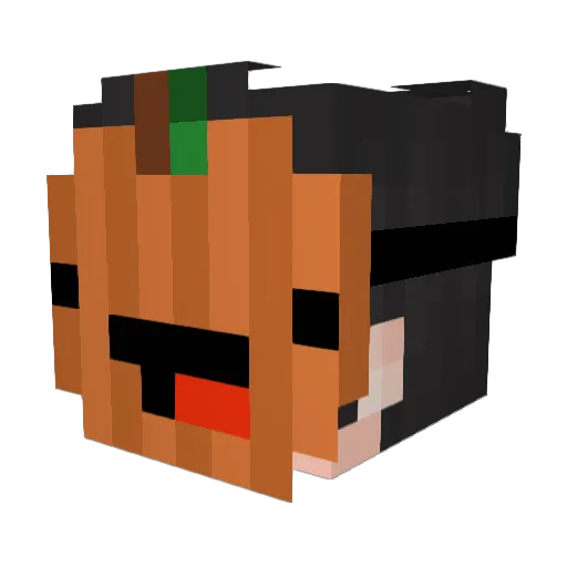 Kitaio Minecraft avatar head, 3D render