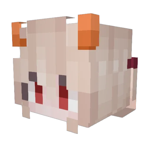 KitamaruRamito Minecraft avatar head, 3D render