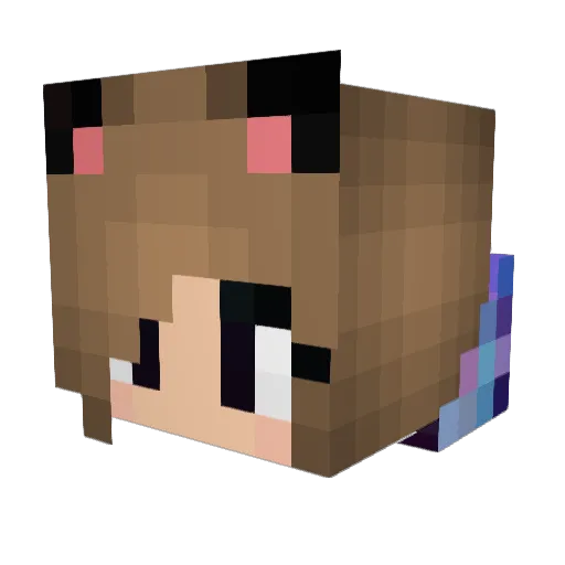KitanaJuliesse Minecraft avatar head, 3D render