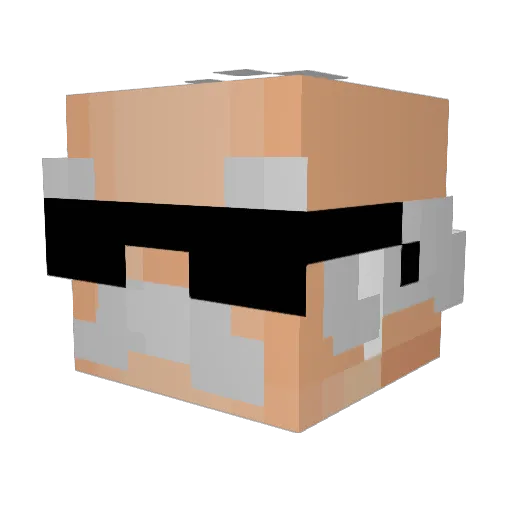 KitanoRen Minecraft avatar head, 3D render