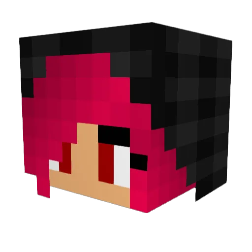 Kitanuh Minecraft avatar head, 3D render
