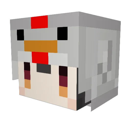 KitasanBlack17 Minecraft avatar head, 3D render