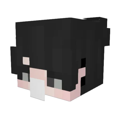 Kitaymaa Minecraft avatar head, 3D render
