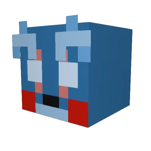 Kitcato543 Minecraft avatar head, 3D render