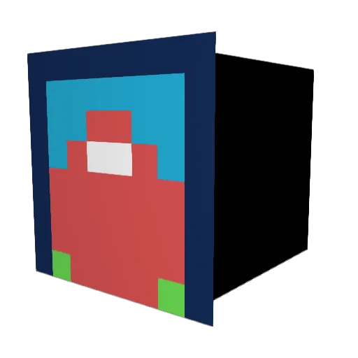 Kitch312 Minecraft avatar head, 3D render