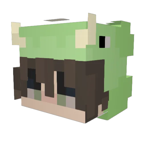 KiteInShadow Minecraft avatar head, 3D render