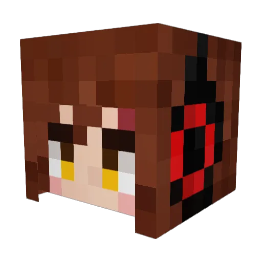 Kite_A Minecraft avatar head, 3D render