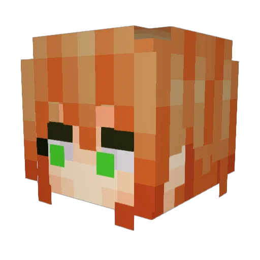 Kite_Cloud Minecraft avatar head, 3D render