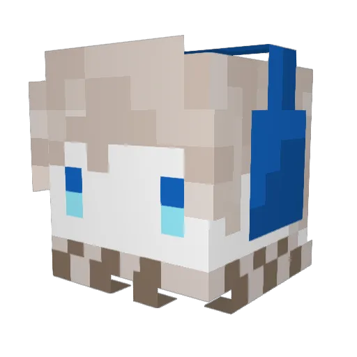 Kitek2500 Minecraft avatar head, 3D render