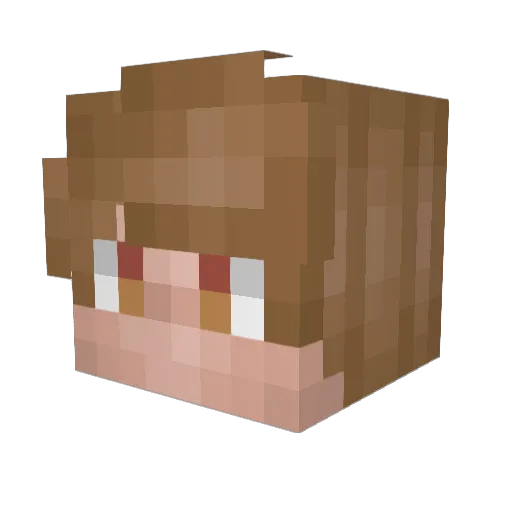 KitekEnder Minecraft avatar head, 3D render