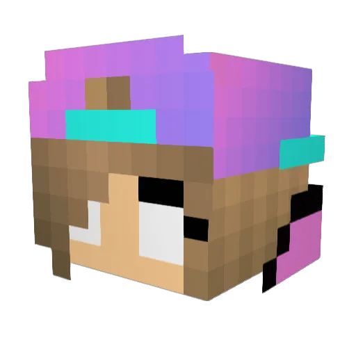 Kitekato1 Minecraft avatar head, 3D render