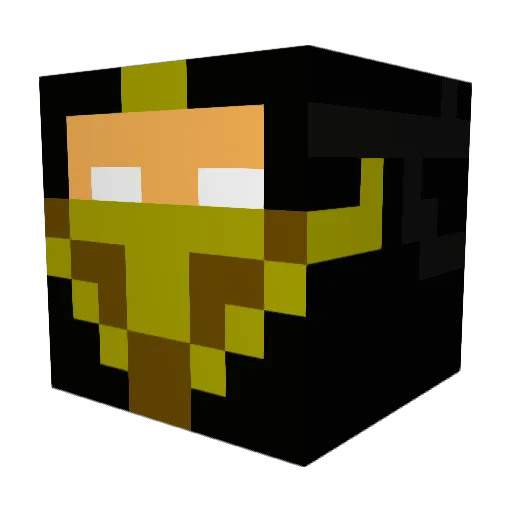 KiterFly Minecraft avatar head, 3D render
