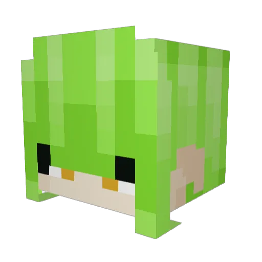 Kitey15 Minecraft avatar head, 3D render