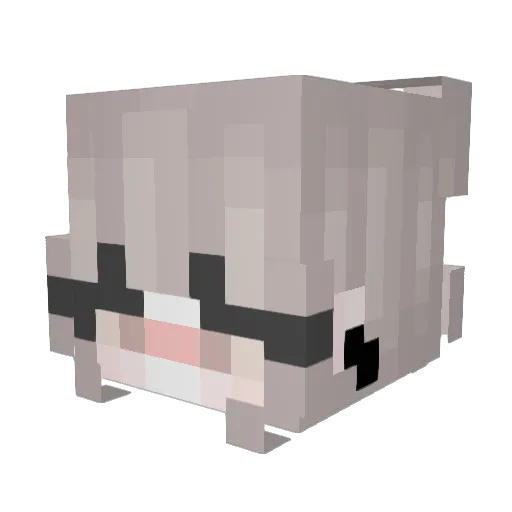 Kithsher Minecraft avatar head, 3D render