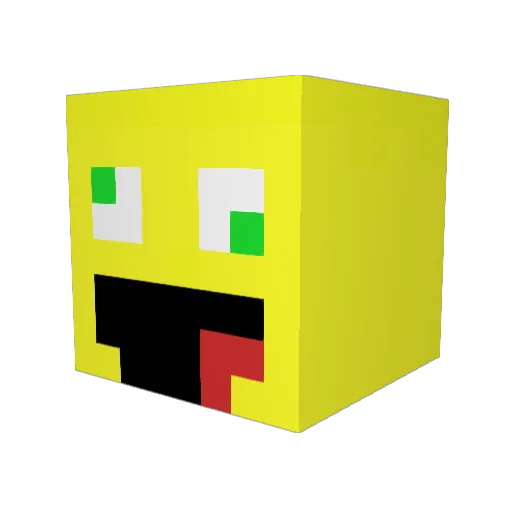 Kitimixi Minecraft avatar head, 3D render