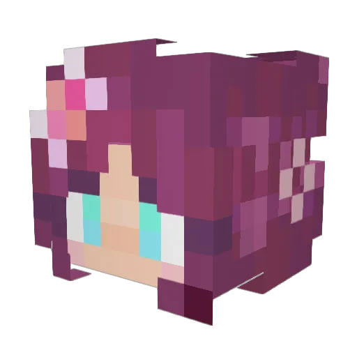 Kitka1304 Minecraft avatar head, 3D render