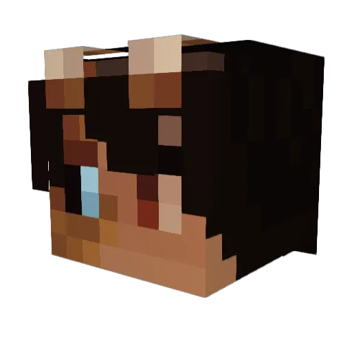 Kitkarola Minecraft avatar head, 3D render