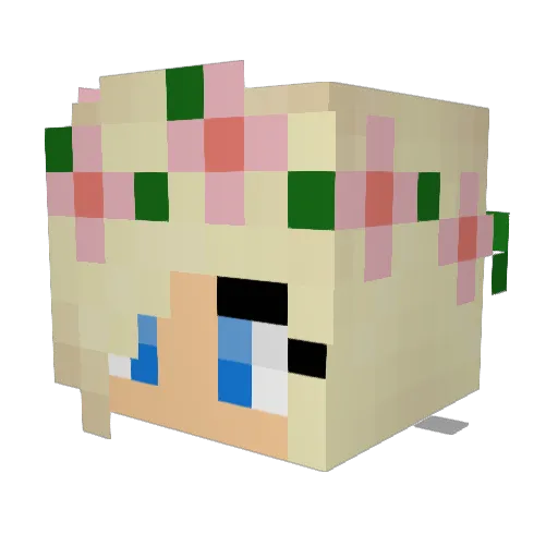 Kitkat00 Minecraft avatar head, 3D render
