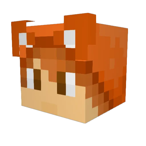 Kitkat8529 Minecraft avatar head, 3D render