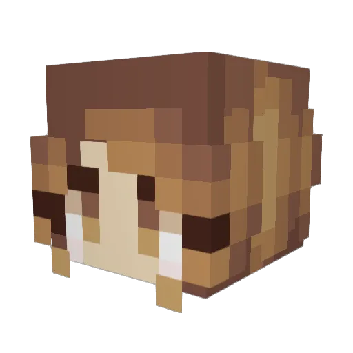 KitkatKatie25 Minecraft avatar head, 3D render