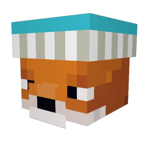 KitkatW_ Minecraft avatar head, 3D render