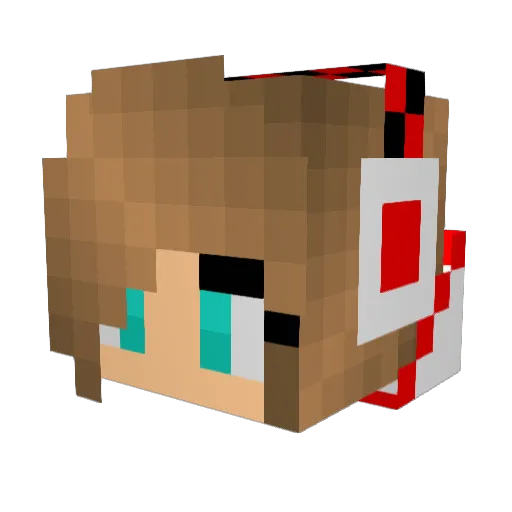 Kitkat_Dove Minecraft avatar head, 3D render