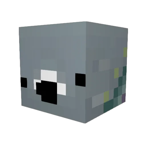 Kitkatchi Minecraft avatar head, 3D render