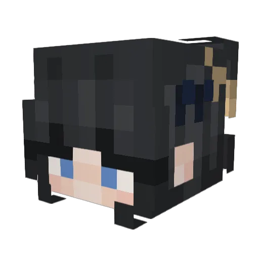 Kitkatx101 Minecraft avatar head, 3D render